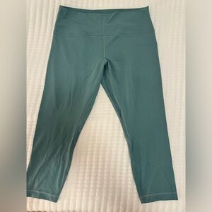 Lululemon cropped leggings, size 16, sage green